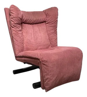 Relaxation Lounge Chair in Red Alcantara from Cinova, 1980s