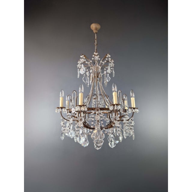 Art Nouveau 1910s Art Nouveau Brass Chandelier For Sale - Image 3 of 12