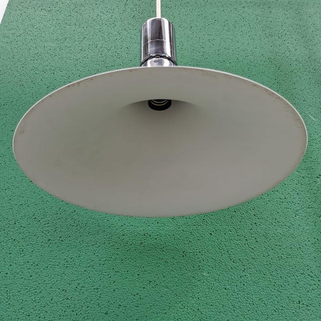 Silver Chandeliers Am/As in Steel by Franco Albini for Sirrah, 1960s, Set of 2 For Sale - Image 8 of 14