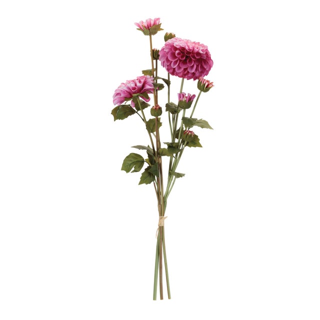 Bring vibrant garden beauty indoors with this Zinnia Flower Bundle Set. Featuring full, layered blooms in rich pink tones...