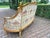 Late 20c Handcrafted Louis XVI Gold Beech Silk Cotton Settee For Sale - Image 10 of 11