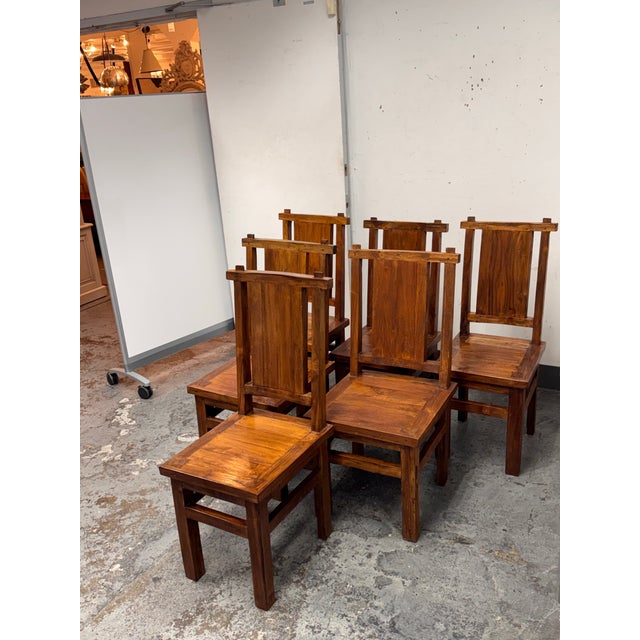 Traditional Handcrafted Dining Chairs, Set of Six For Sale - Image 3 of 12