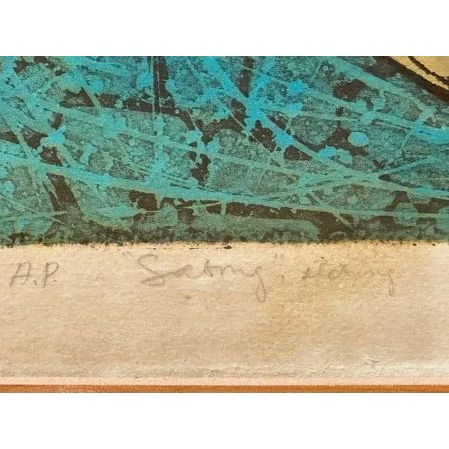 "Transformation" Symbolic Colorfoul Artist Proof Etching For Sale - Image 10 of 12