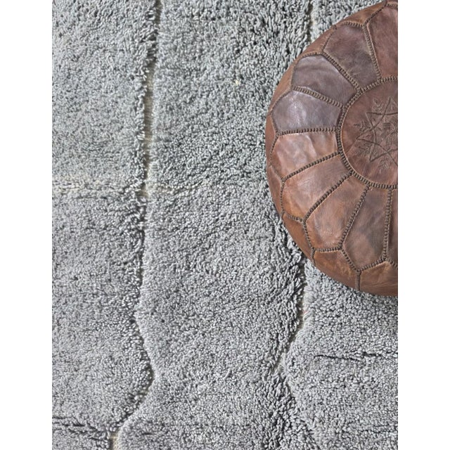 Gray Gray Moroccan Rug Handmade Rug - 8.9 X 5.9 Ft For Sale - Image 8 of 8