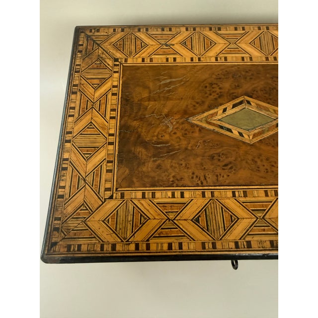 Antique Marquetry Inlaid Wooden Jewelry Box For Sale In Las Vegas - Image 6 of 16