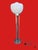 space-age floor lamp attributed to mazzega? murano glass and steel working lamp height: 144 cm base diameter: 29 cm shade...
