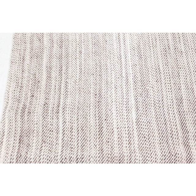 Textile Modern Flatweave Striped Light Gray Runner "Rime" by Doris Leslie Blau For Sale - Image 7 of 7