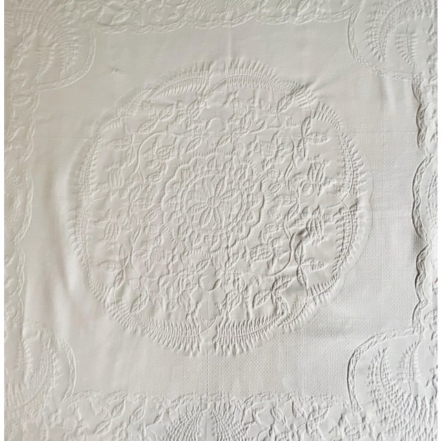 Antique French Matelasse TwinSized Bedspread or Throw Blanket Chairish