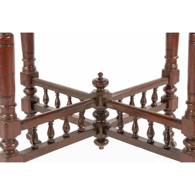 Vintage Octagonal Coffee Table in Wood, Italy, Mid-20th Century For Sale - Image 4 of 9