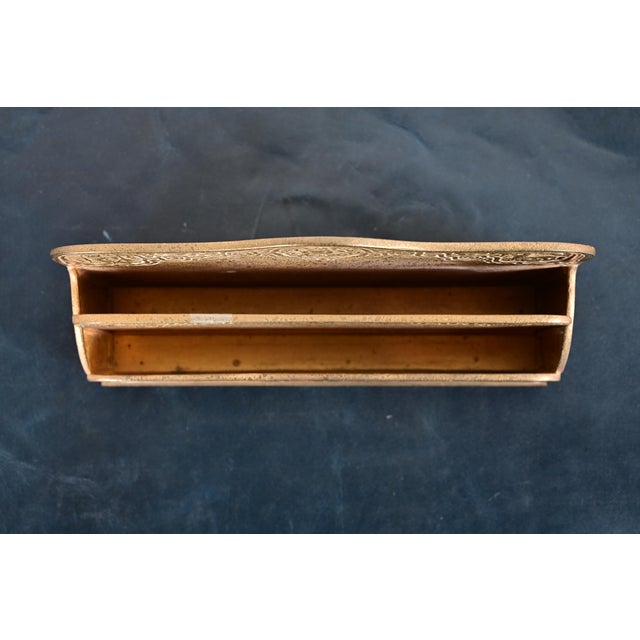 Early 20th Century Tiffany Studios New York Zodiac Pattern Bronze Doré Letter Rack For Sale - Image 5 of 17