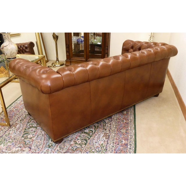 Hancock & Moore Tufted Leather Chesterfield Sofa Chairish