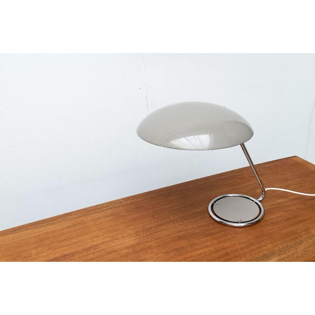 Christian Dell Mid-Century German Model 6761 Metal Table Lamp by Christian Dell for Kaiser Leuchten, 1960s For Sale - Image 4 of 18