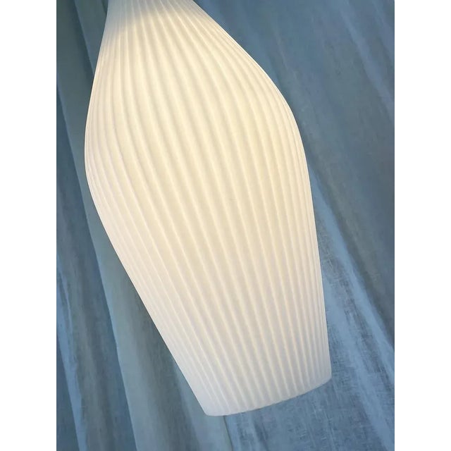 Vintage Opal Glass Pendant Lamp by Aloys F. Gangkofner for Peill & Putzler, 1950s For Sale - Image 7 of 13