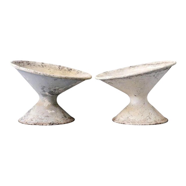 Pair of Willy Guhl "Diabolo" Off-Kilter Planters, a Pair For Sale