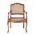 French Louis XV Style Carved Walnut and Cane Fauteuil For Sale - Image 3 of 6
