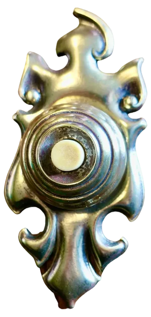 Art Nouveau Brass Bell Push, 1880s