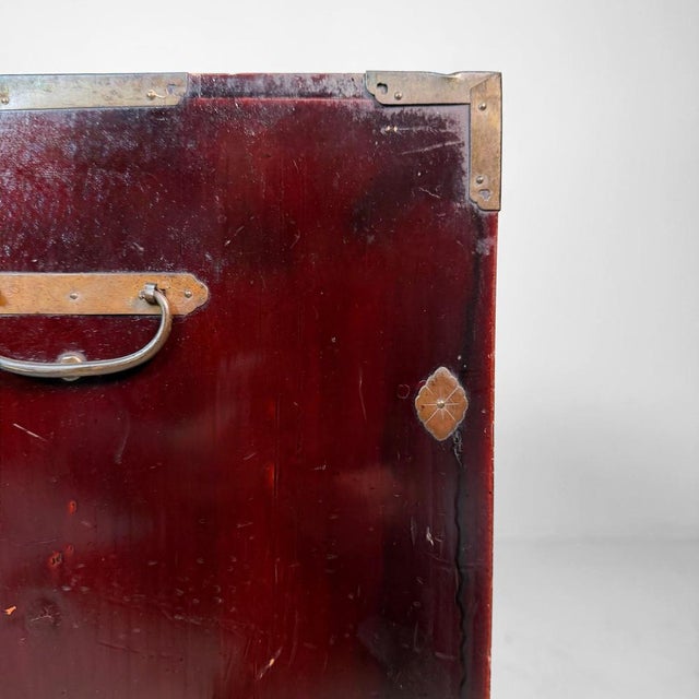 Japanese Antique Tansu Chest of Drawers with Brass Hardware, 1900s For Sale - Image 12 of 16