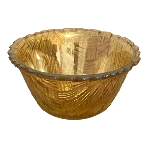 1930s Indiana Glass Company Marigold Carnival Glass Bowl