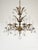 Antique 5 Arm 10 Light Mesmerizing Baroque Brass Cut Lead Crystal Chandelier For Sale - Image 11 of 12