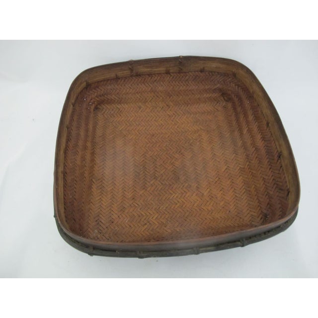 Filipino Ifugao Hukop Handwoven Square Lidded Rice Basket Storage Box For Sale In Portland, OR - Image 6 of 9