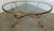 Late 20th Century Hollywood Regency Gilt Wrought Iron Glass Top Oval Cocktail Table For Sale - Image 16 of 16