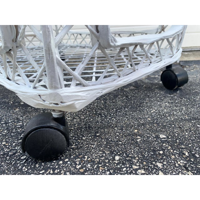 White Mid Century Russell Woodard Spun Bar Cart For Sale - Image 8 of 10