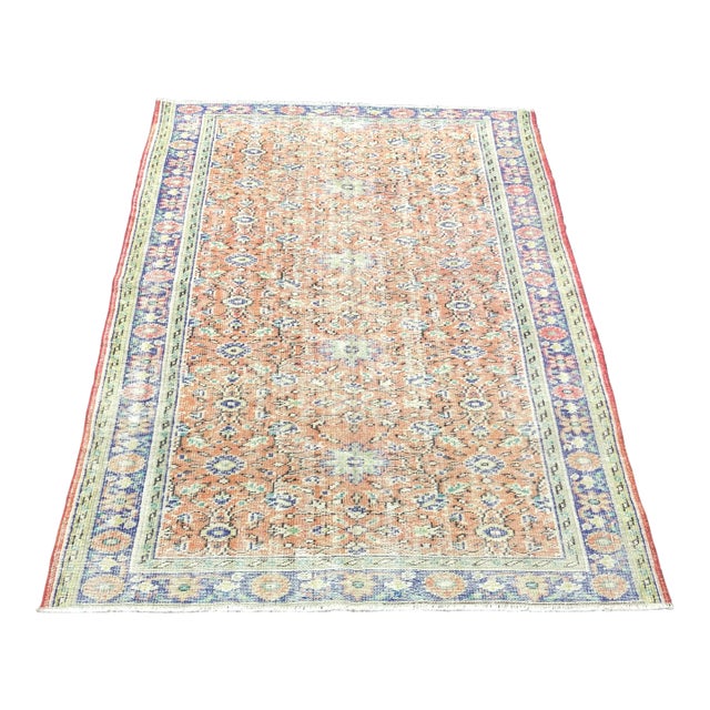 1960s Turkish Ethnic Area Rug For Sale