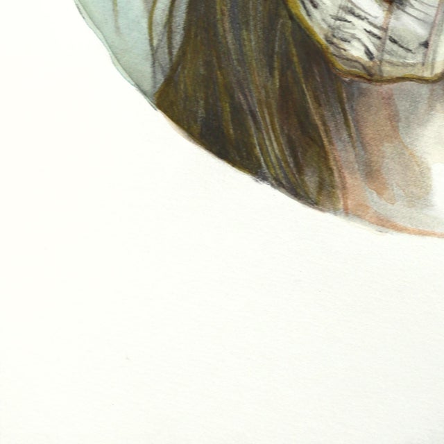 Abstract A Moment Where Wonder Takes Over - Original Dreamlike Figurative Watercolor and Graphite Painting For Sale - Image 3 of 6