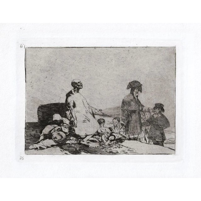 Si Son de Otro Linage - Original Etching by Francisco Goya - 1863 1863 For Sale