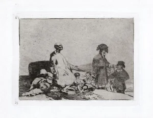 Si Son de Otro Linage - Original Etching by Francisco Goya - 1863 1863