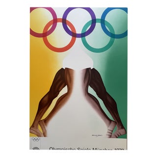 Munich 1972 Olympic Games Poster from Allen Jones, 1970s For Sale