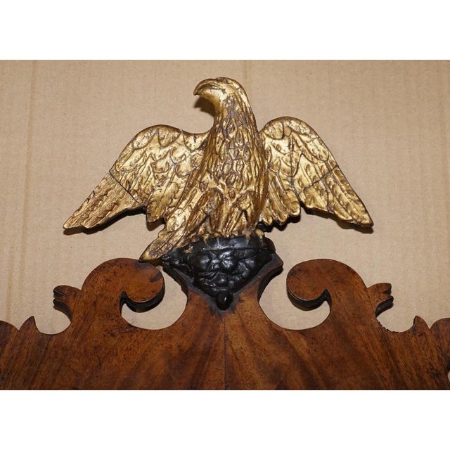 Brown Antique Georgian Gilded Eagle Wall Mirror, 1760 For Sale - Image 8 of 10