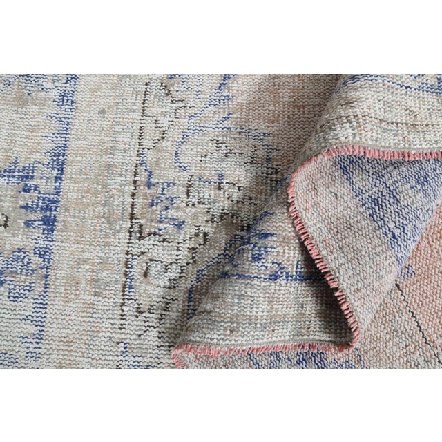1970s Vintage Persian Handmade Wool Cotton Orange Area Rug For Sale In San Francisco - Image 6 of 11