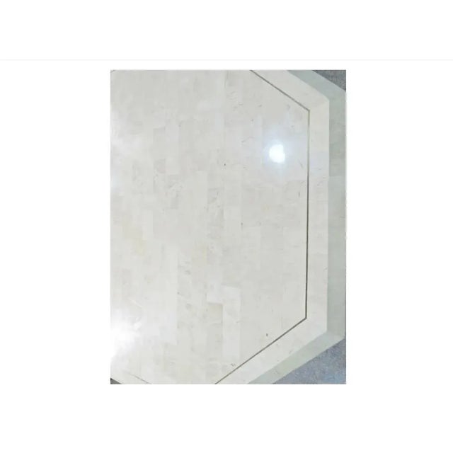 Mid 20th Century Tessellated Stone and Brass Dining Table For Sale - Image 4 of 8