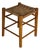Oak Stool With Woven Cord Seat Rustic Scandinavian Vintage Mid-Century Modern 1970s For Sale