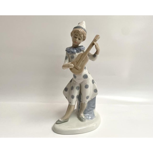 White Vintage Porcelain Pierrot Figurine, 1970s For Sale - Image 8 of 8