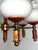 Brass Glass Ball Six Light Chandelier, 1950s For Sale - Image 4 of 10