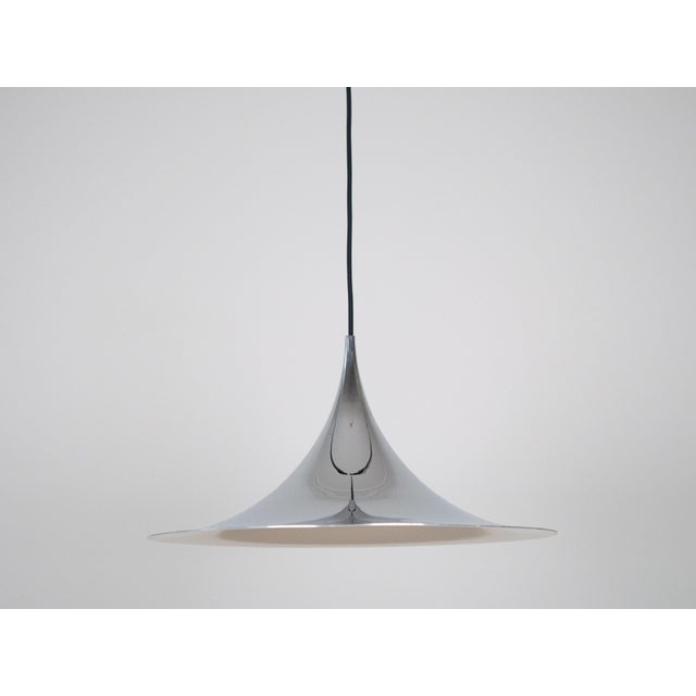 Vintage Semi Pendant Lamp by Bonderup and Thorup for Fog & Mørup, 1968 For Sale - Image 3 of 14