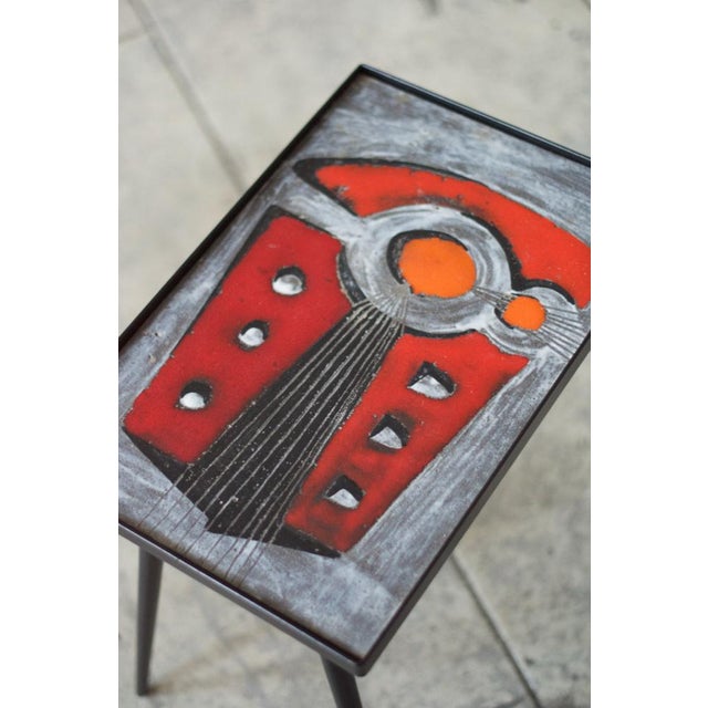 Vintage Low Ceramic Tables from Brothers Jean & Robert Cloutier, 1950s, Set of 2 For Sale - Image 10 of 18