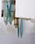 Vintage Blue Glass and Crystal Pendant Light, Italy, 1950s For Sale - Image 9 of 16