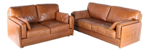 Vintage Leather Sofa from Roche Bobois, 1970s, Set of 2