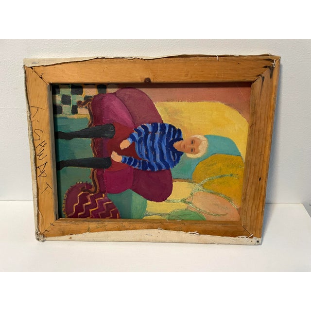 Green Vintage Impressionist Landscape Painting on Canvas For Sale - Image 8 of 8