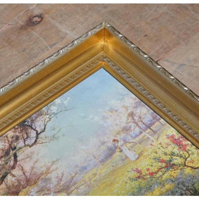 Alfred Glendening Jr., Picking Flowers, Print, Framed For Sale - Image 5 of 10