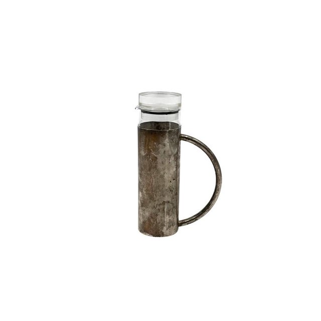 Mid-Century Modern Modern Silver-Plated and Glass Mod. Oilvine Cruet from Lino Sabattini, Italy, 1970s For Sale - Image 3 of 13