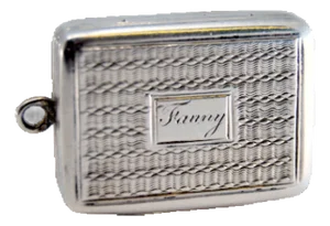 George IV Silver and Gold Vinaigrette Box with Engraving on Both Sides from the Period of George Iv