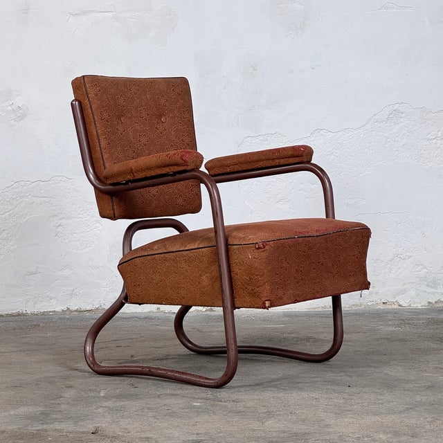 Vintage Brutalist Tubular Steel Chairs by József Peresztegi, 1960s, Set of 2 For Sale - Image 6 of 11