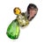 Green Vintage Multi-Coloured Glass Abstract Brooch from Giorgio Armani, 1990s For Sale - Image 8 of 10