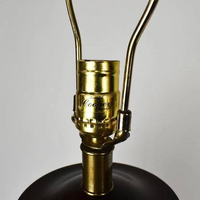 Mid 20th Century Vintage Colorful Geometric Ceramic and Wood Table Lamp by Frederick Cooper For Sale - Image 5 of 6