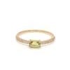 Natural 0.35 cts Peridot & 0.14 cts diamond ring in 14k gold For Sale - Image 16 of 18
