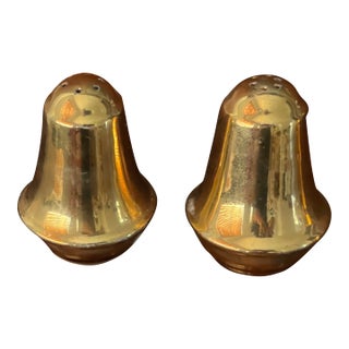 Reduced- 1900s Gold Porcelain Salt Pepper Shakers For Sale
